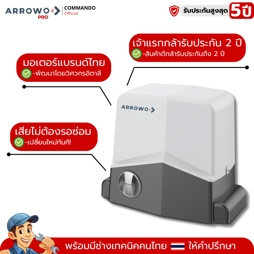 Arrowo มอเตอร์ประตูรีโมท กำลังมอเตอร์ 550W ARG-1000 Pro รูปที่ 2