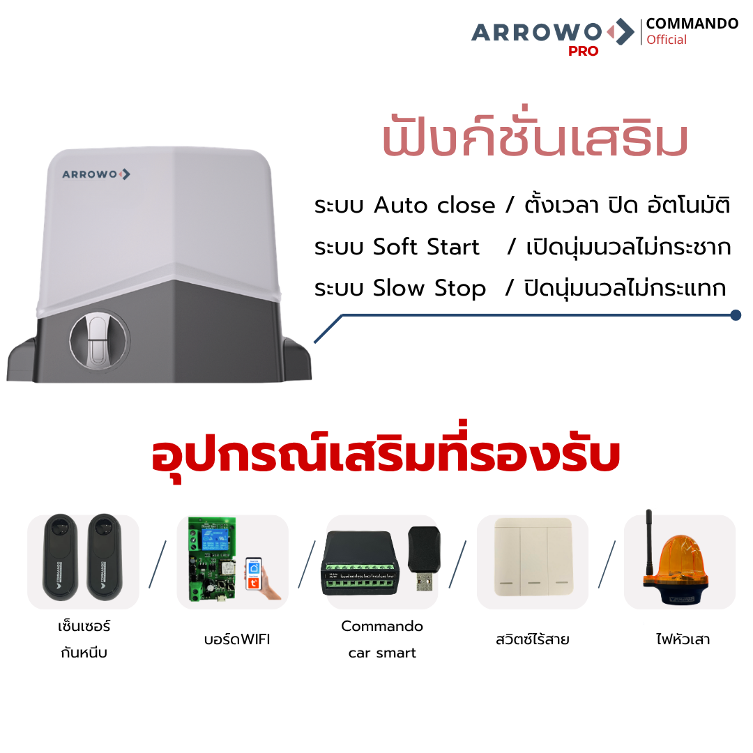 Arrowo มอเตอร์ประตูรีโมท กำลังมอเตอร์ 550W ARG-1000 Pro รูปที่ 5