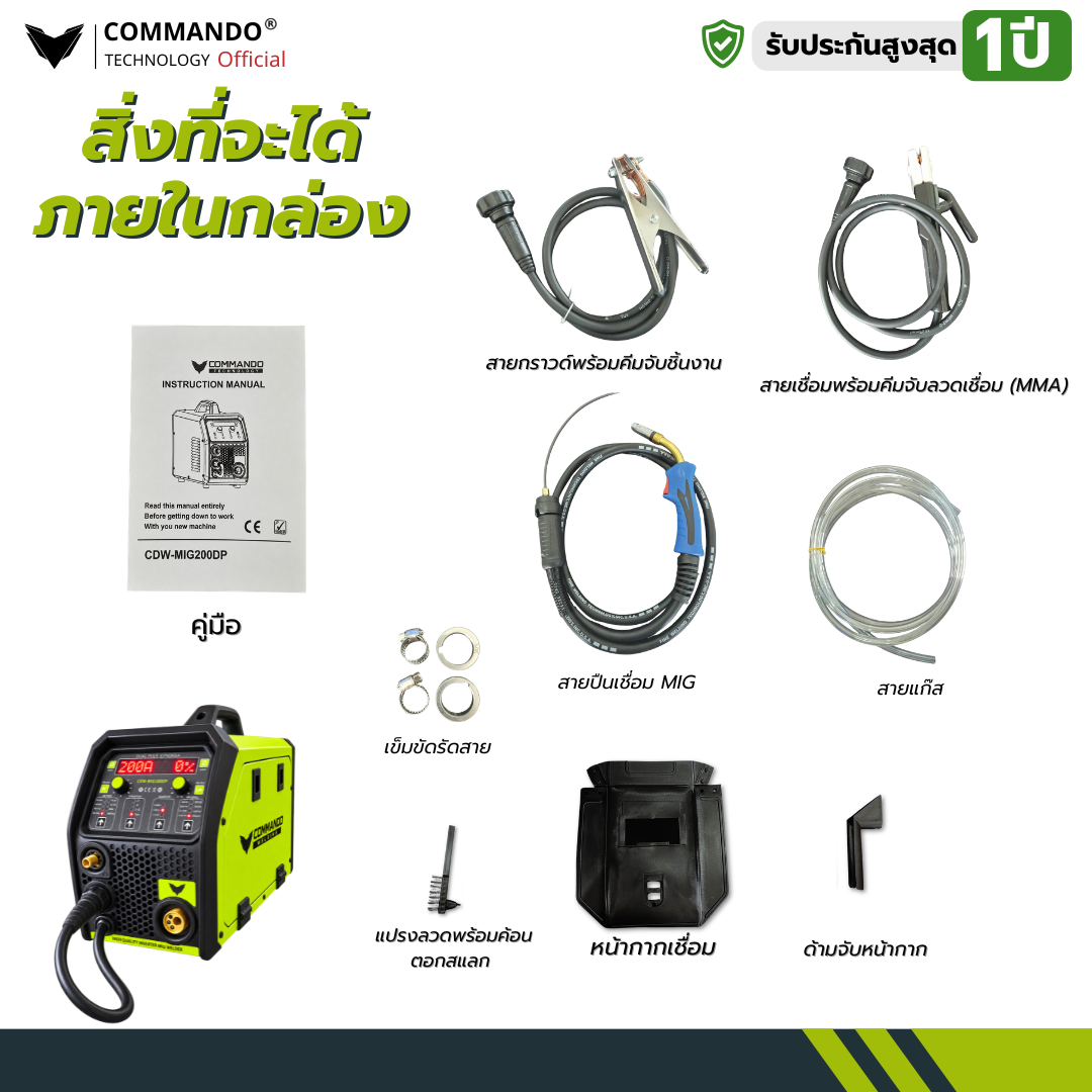เครื่องเชื่อมCDG-MIG 200 DP Inverter รูปที่ 2